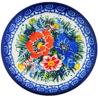 Polish Pottery Mini Plate, Coaster plate Touch Of Beauty UNIKAT