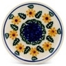 Polish Pottery Mini Plate, Coaster plate Yellow Daisy Wreath
