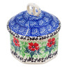 Polish Pottery Mini Pretzel Jar 3&quot; Maraschino