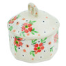 Polish Pottery Mini Pretzel Jar 3&quot; Pop Of Poppy