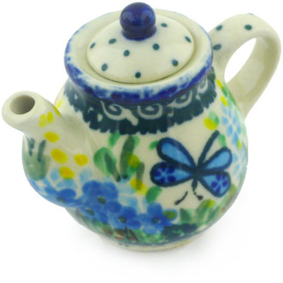 Polish Pottery Mini Tea Pot 2&quot; Garden Delight UNIKAT