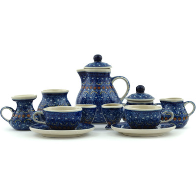 Polish Pottery Mini Tea Set 3&quot; Odysseus