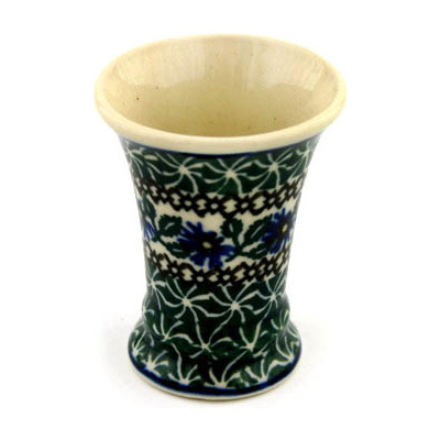 Polish Pottery Mini Vase 2&quot; Blue Chicory