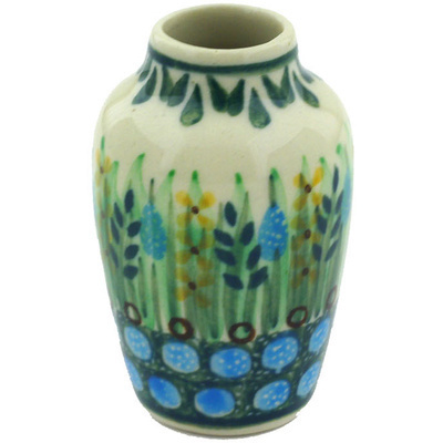 Polish Pottery Mini Vase 2&quot; Prairie Land UNIKAT
