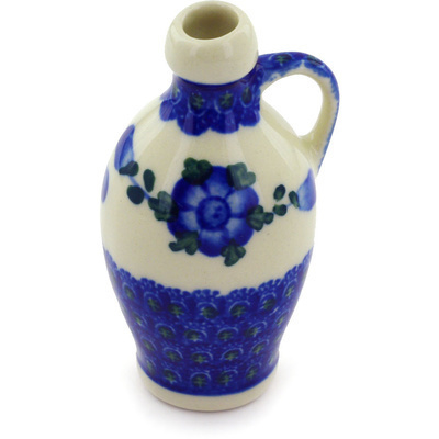 Polish Pottery Mini Vase 3&quot; Blue Poppies