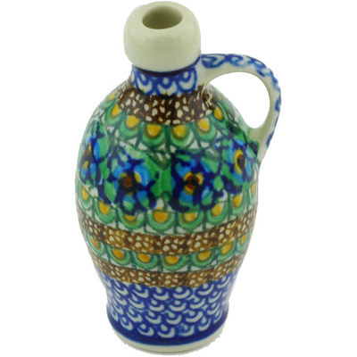 Polish Pottery Mini Vase 3&quot; Mardi Gras UNIKAT