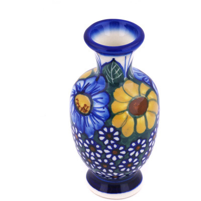 Polish Pottery Mini Vase 4&quot; UNIKAT