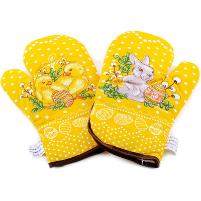 Textile Mittens for Oven Easter Friends