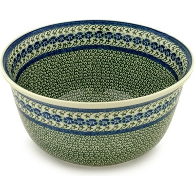 Polish Pottery Mixing Bowl 12-inch (8 quarts) Bayou Song