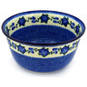 Polish Pottery Mixing Bowl 12-inch (8 quarts) Blue Poppies