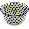 Polish Pottery Mixing Bowl 12-inch (8 quarts) Bold Blue Dots