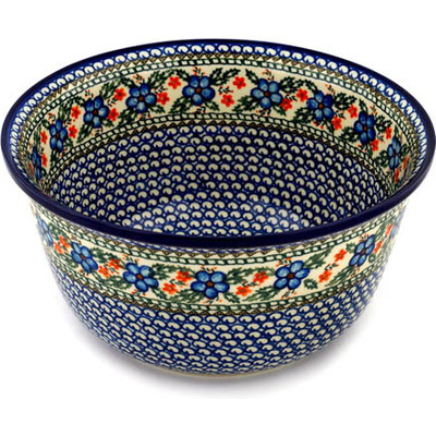 Polish Pottery Mixing Bowl 12-inch (8 quarts) Cobblestone Garden