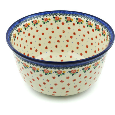 Polish Pottery Mixing Bowl 12-inch (8 quarts) Garden Party