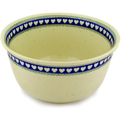 Polish Pottery Mixing Bowl 12-inch (8 quarts) Light Hearted