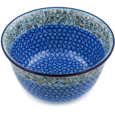 Polish Pottery Mixing Bowl 12-inch (8 quarts) Out Of Blue UNIKAT