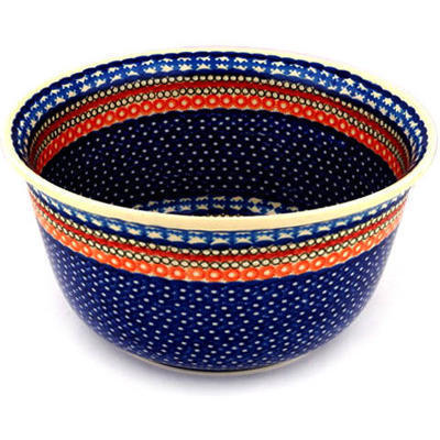 Polish Pottery Mixing Bowl 12-inch (8 quarts) Primrose