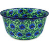Polish Pottery Mixing Bowl 12-inch (8 quarts) Quilters Floral UNIKAT