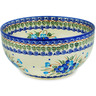Polish Pottery Mixing bowl, serving bowl Blue Pansy