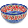 Polish Pottery Mixing bowl, serving bowl Fluctuating Pansy&#039;s