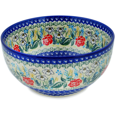 Polish Pottery Mixing bowl, serving bowl Fresh Happiness UNIKAT