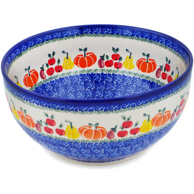 Polish Pottery Mixing bowl, serving bowl Fresh Vegetable Garden
