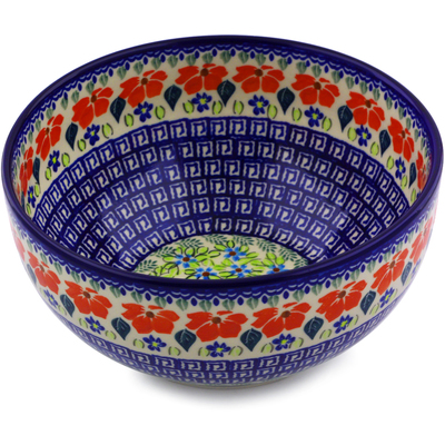Polish Pottery Mixing bowl, serving bowl Grecian Fields