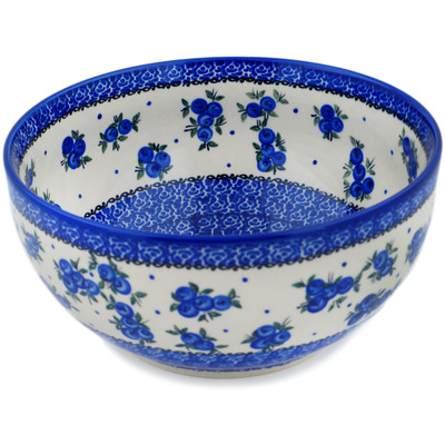 Polish Pottery Mixing bowl, serving bowl Lovely Blueberries