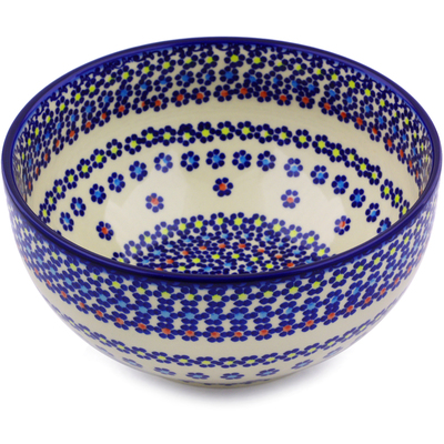 Polish Pottery Mixing bowl, serving bowl Pansy Plenty