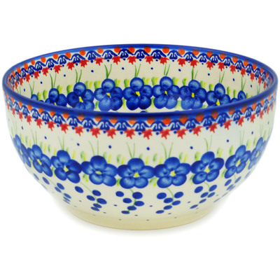 Polish Pottery Mixing bowl, serving bowl Passion Poppy