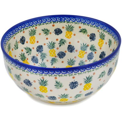 Polish Pottery Mixing bowl, serving bowl Pineapple Parade