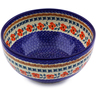 Polish Pottery Mixing bowl, serving bowl Red Cornflower