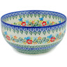 Polish Pottery Mixing bowl, serving bowl Ring Of Meadow Flowers