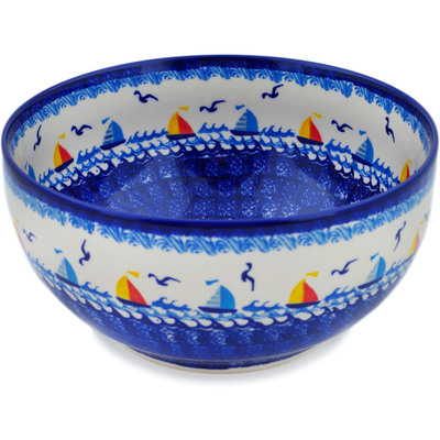 Polish Pottery Mixing bowl, serving bowl Sailing Through Your Dreams