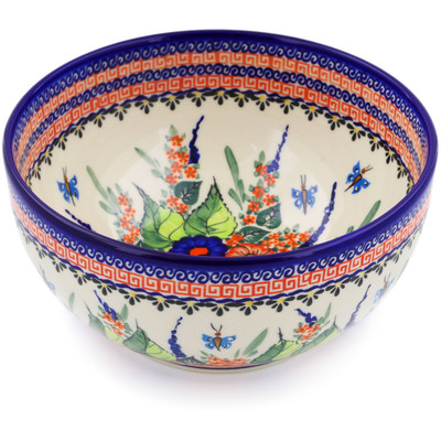 Polish Pottery Mixing bowl, serving bowl Spring Splendor
