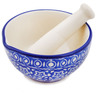 Polish Pottery Mortar and Pestle Small Night Sky
