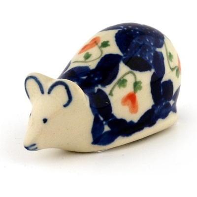 Polish Pottery Mouse Figurine 0&quot;