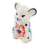 Polish Pottery Mouse Figurine 3&quot; Flower Star