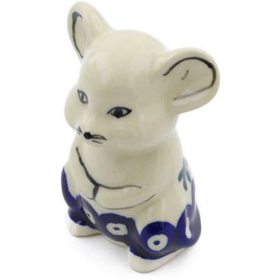 Polish Pottery Mouse Figurine 3&quot; Mosquito
