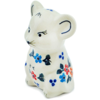 Polish Pottery Mouse Figurine 3&quot; Sweet Clusters UNIKAT