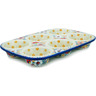 Polish Pottery Muffin Pan 11&quot; Sweet Floral Bliss UNIKAT