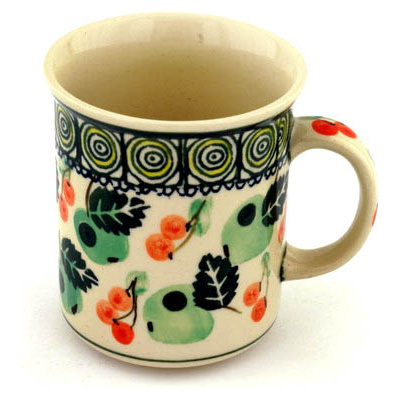 Polish Pottery Mug 10 oz Apple And Cherry Bloom