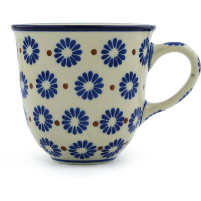 Polish Pottery Mug 10 oz Aster Polka Dot