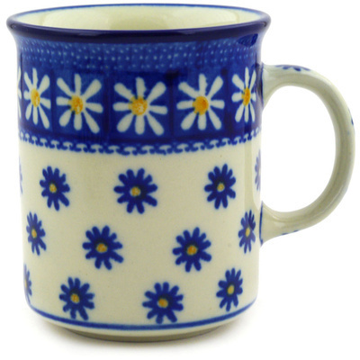 Polish Pottery Mug 10 oz Asters And Daisies