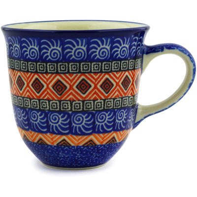 Polish Pottery Mug 10 oz Aztec Night