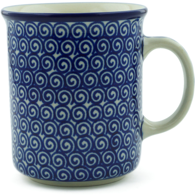 Polish Pottery Mug 10 oz Baltic Blue