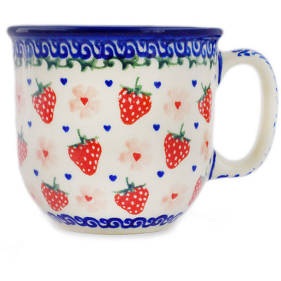 Polish Pottery Mug 10 oz Berry Blossom