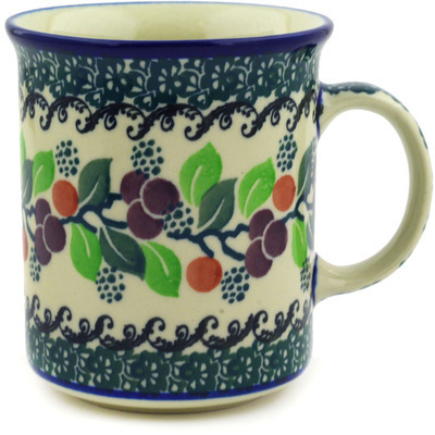 Polish Pottery Mug 10 oz Berry Garland