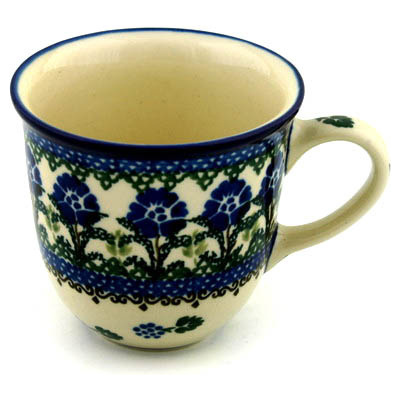 Polish Pottery Mug 10 oz Blackberry Blooms