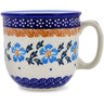 Polish Pottery Mug 10 oz Blue Cornflower