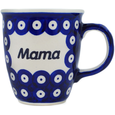 Polish Pottery Mug 10 oz Blue Eye Mama